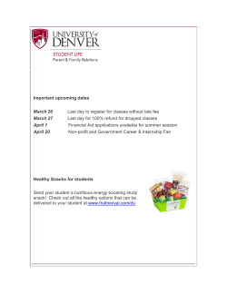 Parents@DU newsletter march 2016