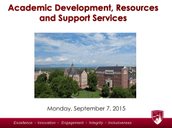 Academic Development, Resources, and Support Services