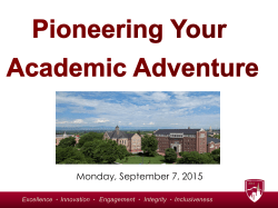 Pioneering Your Academic Adventure