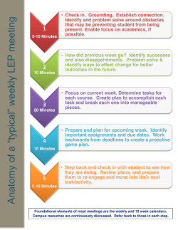 Anatomy of a Typical Weekly LEP Meeting