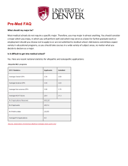 Pre-Med FAQ.