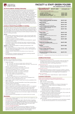 Faculty Staff Green Folder