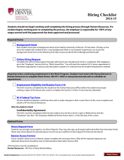 Hiring Checklist