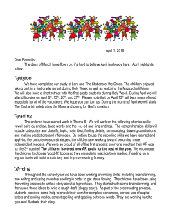 April letter