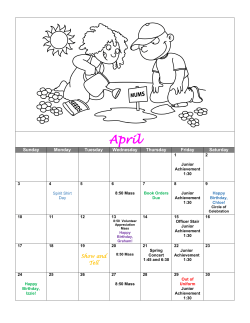 April Calendar