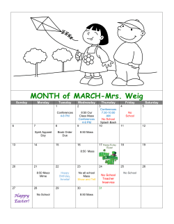 March Calendar