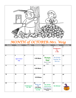 October calendar
