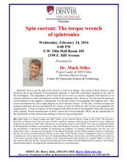 "Spin current: The torque wrench of spintronics"