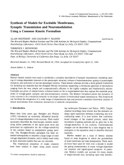 Synthesis of Models for Excitable Membranes, Synaptic Transmission and Neuromodulation Using a Common Kinetic Formalism