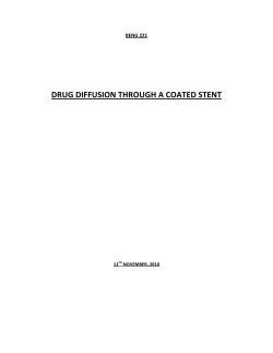 Drug Diffusion Through a Coated Stent