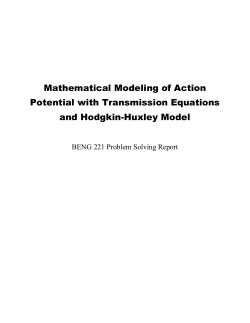 Mathematical Modeling of Action Potentials with Transmission Equations and Hodgkin-Huxley Model