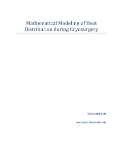 Mathematical Modeling of Heat Distribution during Cryosurgery