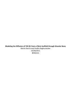 Modeling the Diffusion of TGF- 1 from a Fibrin Scaffold through Alveolar Bone