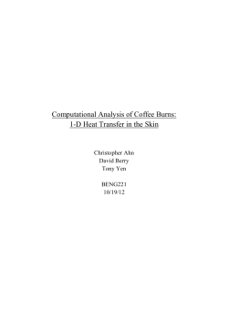 Computational Analysis of Coffee Burns: 1-D Heat Transfer in the Skin