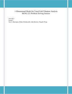1-Dimensional Model for Vocal Fold Vibration Analysis