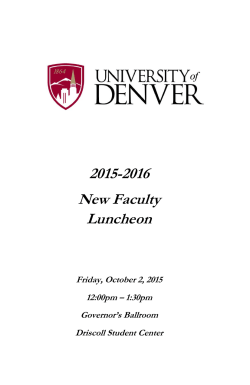 New Faculty 2015