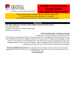 LGBTIQ A-related COURSE LIST