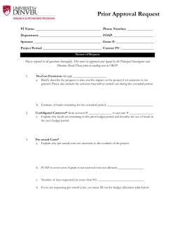 Prior Approval Request