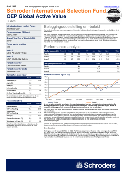 Maandelijkse factsheet