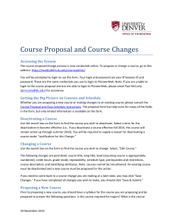 course proposal/change instructions