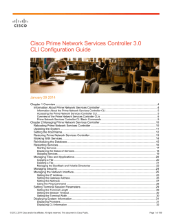 Cisco Prime Network Services Controller CLI Configuration Guide, Release 3.0