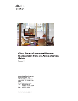 Cisco Smart+Connected Remote Management Console Administration Guide
