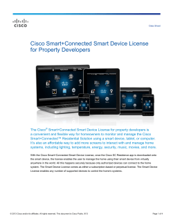 Cisco Smart+Connected Smart Device License for Real Estate Developers, Data Sheet