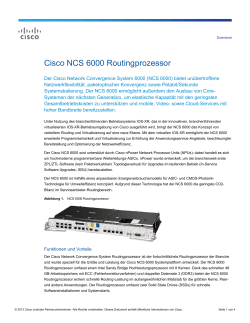 Cisco NCS 6000 Routingprozessor Datenblatt