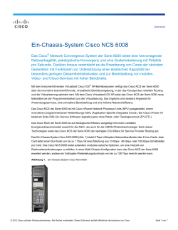 Cisco NCS 6008 Einzelchassis-System Datenblatt