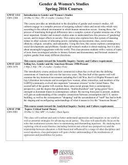 Spring 2016 Course Offerings