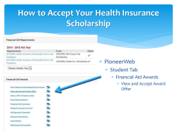 How to Accept Your Health Insurance Scholarship