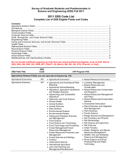 2011 GSS Code List