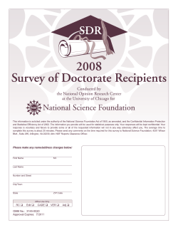 2008 Survey of Doctorate Recipients