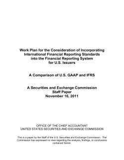 SEC Staff Paper: A Comparison of U.S. GAAP and IFRS