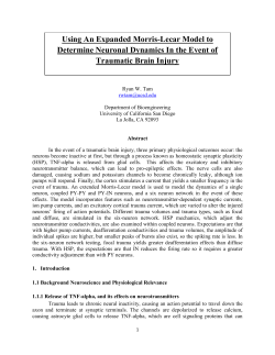 Using An Expanded Morris-Lecar Model to Determine Neuronal Dynamics In the Event of Traumatic Brain Injury