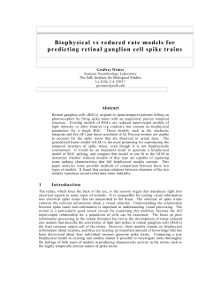 Biophysical vs reduced rate models for predicting retinal ganglion cell spike trains