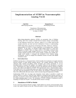 Implementation of STDP in Neuromorphic Analog VLSI