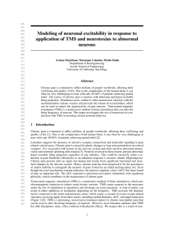 Modeling neuronal excitability in response to application of TMS and neurotoxins to abnormal neurons