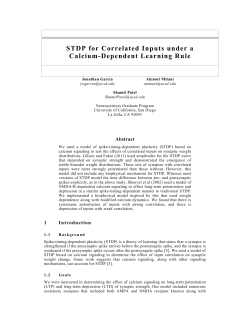 STDP for Correlated Inputs under a Calcium-Dependent Learning Rule