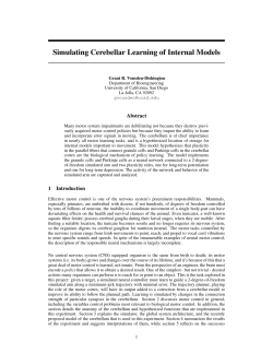 Simulating Cerebellar Learning of Internal Models