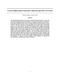 Learned Hippocampal Sequential Coding through Phase Precession
