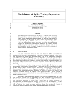 Modulators of Spike Timing-Dependent Plasticity