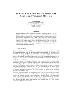 An Ultra Low Power Silicon Retina with Spatial and Temporal Filtering