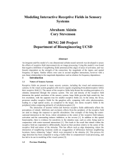 Modeling Interactive Receptive Fields in Sensory Systems