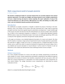 Multi-compartment model of synaptic plasticity