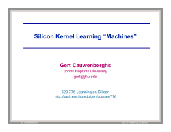 Silicon kernel machines