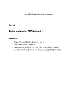 Analog and digital CMOS circuit design