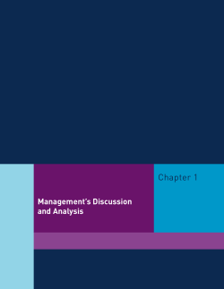 I. Management s Discussion and Analysis