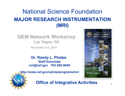 QEM MRI Workshop Presentation (Nov 4-5, 2011)
