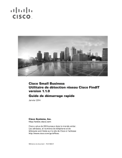 Cisco FindIT Network Discovery Utility Quick Start Guide Version 1.1.0 (French)